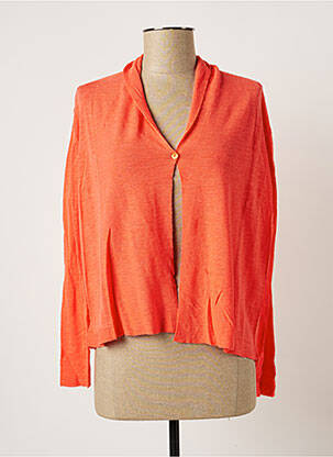 Gilet manches longues stretch orange POLES femme