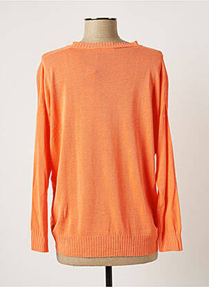 Pull col rond manches longues orange POLES femme
