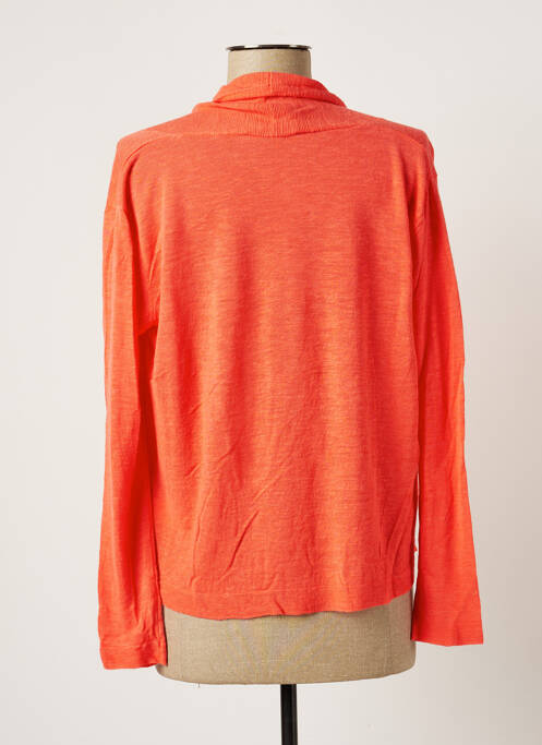 Gilet manches longues orange POLES pour femme