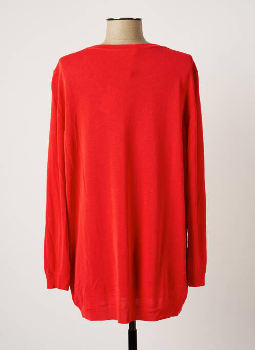 Gilet manches longues rouge POLES pour femme