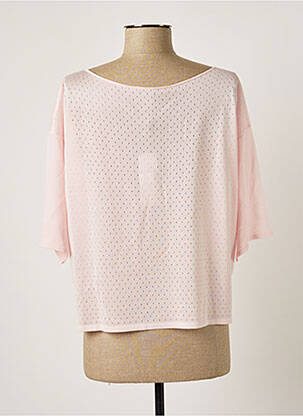 Pull stretch manches 3/4 rose MONTAGUT femme