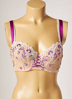 Soutien-gorge broderie haut soutien-gorge emboitant rose AUBADE femme