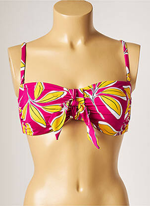 Haut de maillot de bain stretch haut soutien-gorge avec mousse de rembourrage amovible rose AUBADE femme