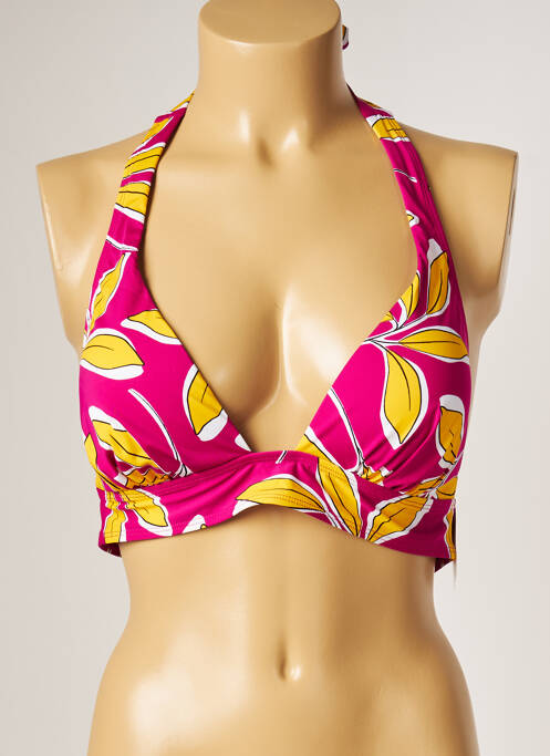 Haut de maillot de bain stretch haut soutien-gorge avec mousse de rembourrage amovible rose AUBADE femme