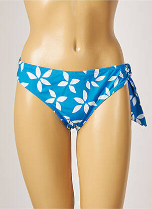 Bas de maillot de bain imprimé fleurs culotte bleu AUBADE femme