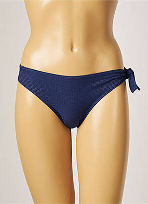 Bas de maillot de bain effet matière satinée culotte bleu SIMONE PERELE femme