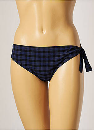 Bas de maillot de bain effet matière satinée culotte bleu SIMONE PERELE femme