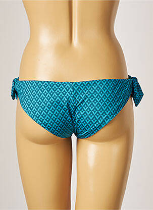 Bas de maillot de bain tissage satiné bikini bleu SIMONE PERELE femme