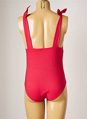 Maillot de bain 1 pièce effet matière satinée haut triangles rose SIMONE PERELE femme