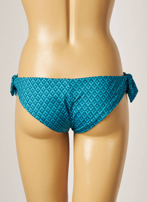 Bas de maillot de bain tissage satiné bikini bleu SIMONE PERELE femme