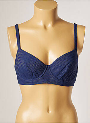 Haut de maillot de bain stretch haut soutien-gorge emboitant bleu SIMONE PERELE femme