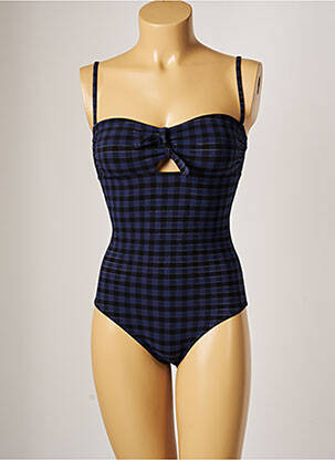 Maillot de bain 1 pièce bretelles élastiquées amovibles haut soutien-gorge moulé bleu SIMONE PERELE femme