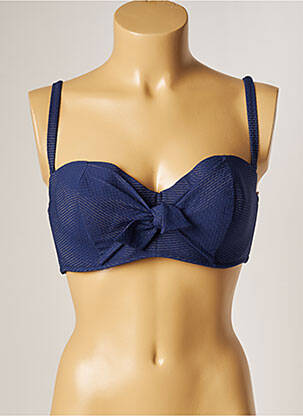 Haut de maillot de bain stretch haut soutien-gorge moulé bleu SIMONE PERELE femme