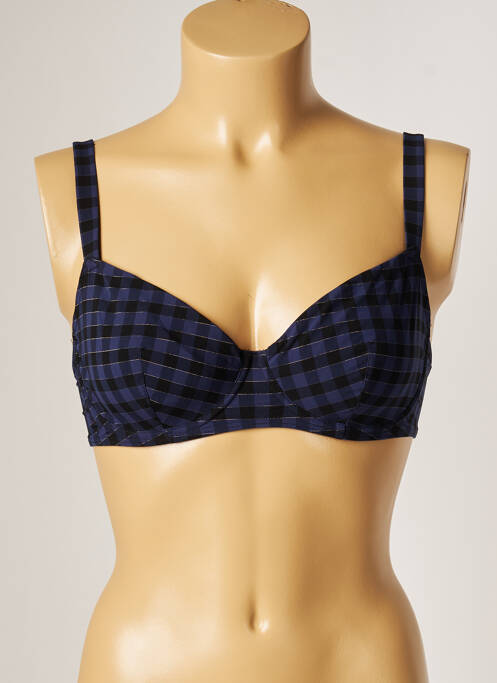 Haut de maillot de bain stretch haut soutien-gorge emboitant bleu SIMONE PERELE femme