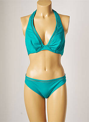 Maillot de bain 2 pièces stretch haut soutien-gorge emboitant vert SIMONE PERELE femme