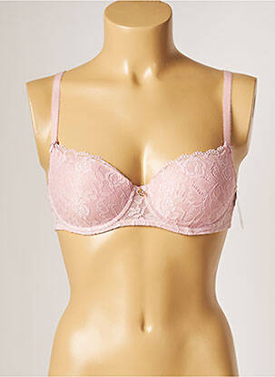 Soutien-gorge broderie haut soutien-gorge moulé rose AUBADE femme