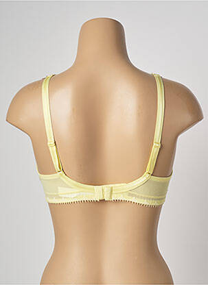 Soutien-gorge tissage dentelle haut soutien-gorge emboitant jaune SIMONE PERELE femme