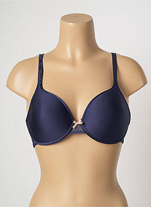 Soutien-gorge effet matière satinée haut soutien-gorge moulé bleu CHANTELLE femme