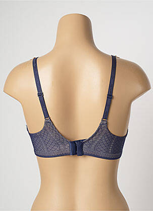 Soutien-gorge effet matière satinée haut soutien-gorge moulé bleu CHANTELLE femme