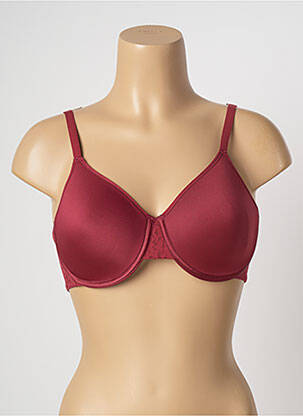 Soutien-gorge tissage dentelle haut soutien-gorge moulé rouge FEMILET femme