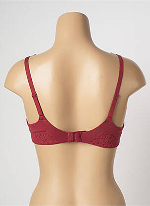 Soutien-gorge tissage dentelle haut soutien-gorge moulé rouge FEMILET femme