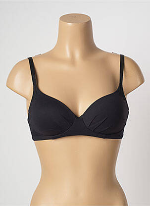 Soutien-gorge effet matière satinée haut soutien-gorge moulé noir FEMILET femme