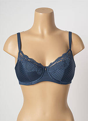 Soutien-gorge effet matière satinée haut soutien-gorge moulé bleu FEMILET femme