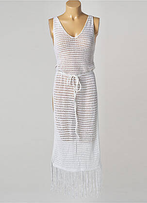 Robe de plage sans manche blanc MON PETIT BIKINI femme