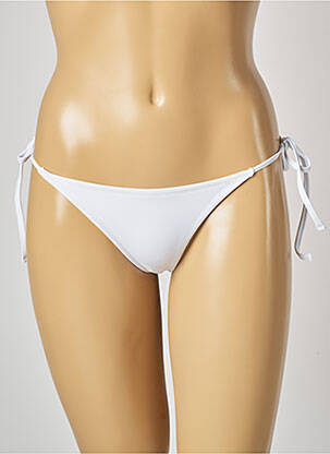 Bas de maillot de bain fermeture liens à nouer string blanc MON PETIT BIKINI femme