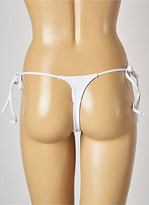 Bas de maillot de bain fermeture liens à nouer string blanc MON PETIT BIKINI femme