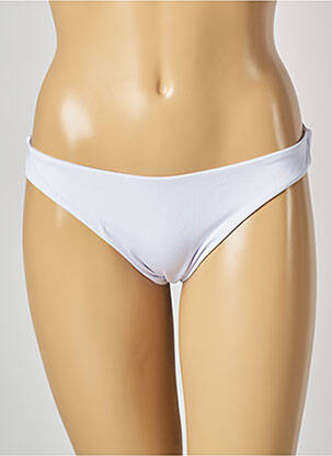 Bas de maillot de bain tissage satiné culotte blanc MON PETIT BIKINI femme