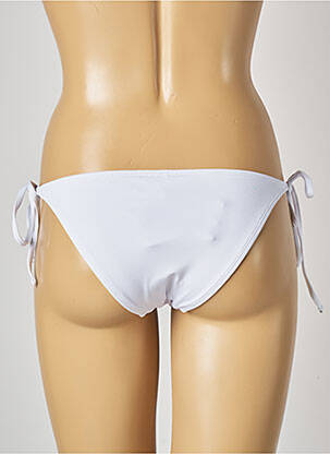 Bas de maillot de bain tissage satiné bikini blanc MON PETIT BIKINI femme