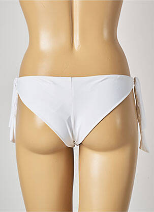 Bas de maillot de bain tissage satiné bikini blanc MON PETIT BIKINI femme