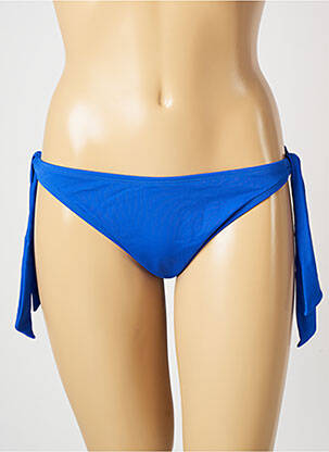 Bas de maillot de bain tissage satiné bikini bleu MON PETIT BIKINI femme