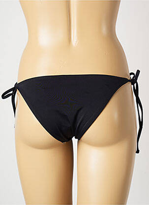 Bas de maillot de bain tissage satiné bikini noir MON PETIT BIKINI femme