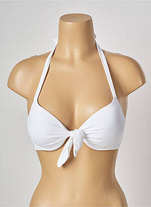 Haut de maillot de bain fermeture liens à nouer blanc MON PETIT BIKINI femme