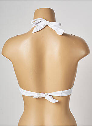 Haut de maillot de bain fermeture liens à nouer blanc MON PETIT BIKINI femme