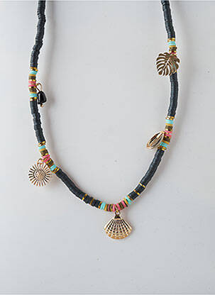 Collier ornement breloque / pampille noir LOLILOTA femme