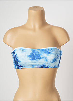 Haut de maillot de bain stretch haut bandeau bleu MON PETIT BIKINI femme