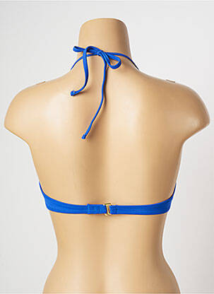 Haut de maillot de bain bretelles élastiquées haut soutien-gorge push-up bleu MON PETIT BIKINI femme