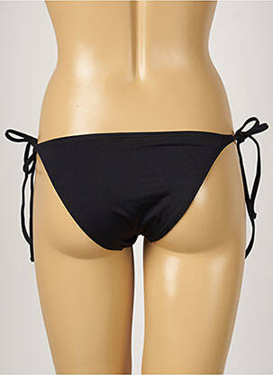 Bas de maillot de bain effet matière satinée bikini noir MON PETIT BIKINI femme