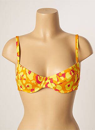Haut de maillot de bain stretch haut soutien-gorge emboitant jaune BANANA MOON femme