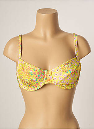 Haut de maillot de bain stretch haut soutien-gorge emboitant jaune BANANA MOON femme
