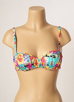 Haut de maillot de bain stretch haut soutien-gorge balconnet bleu BANANA MOON femme