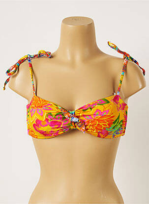 Haut de maillot de bain stretch haut soutien-gorge moulé orange BANANA MOON femme
