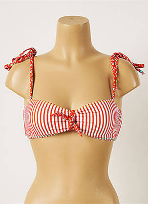 Haut de maillot de bain stretch haut soutien-gorge moulé orange BANANA MOON femme
