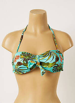 Haut de maillot de bain stretch haut bandeau bleu BANANA MOON femme