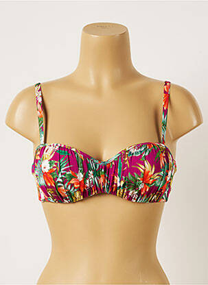 Haut de maillot de bain stretch haut bandeau violet BANANA MOON femme