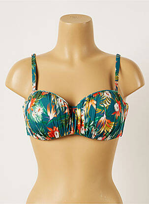 Haut de maillot de bain stretch haut bandeau vert BANANA MOON femme