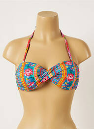 Haut de maillot de bain stretch haut bandeau bleu BANANA MOON femme